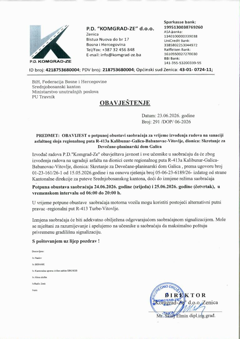 OBAVJEŠTENJE O OBUSTAVI SAOBRAĆAJA_page-0001